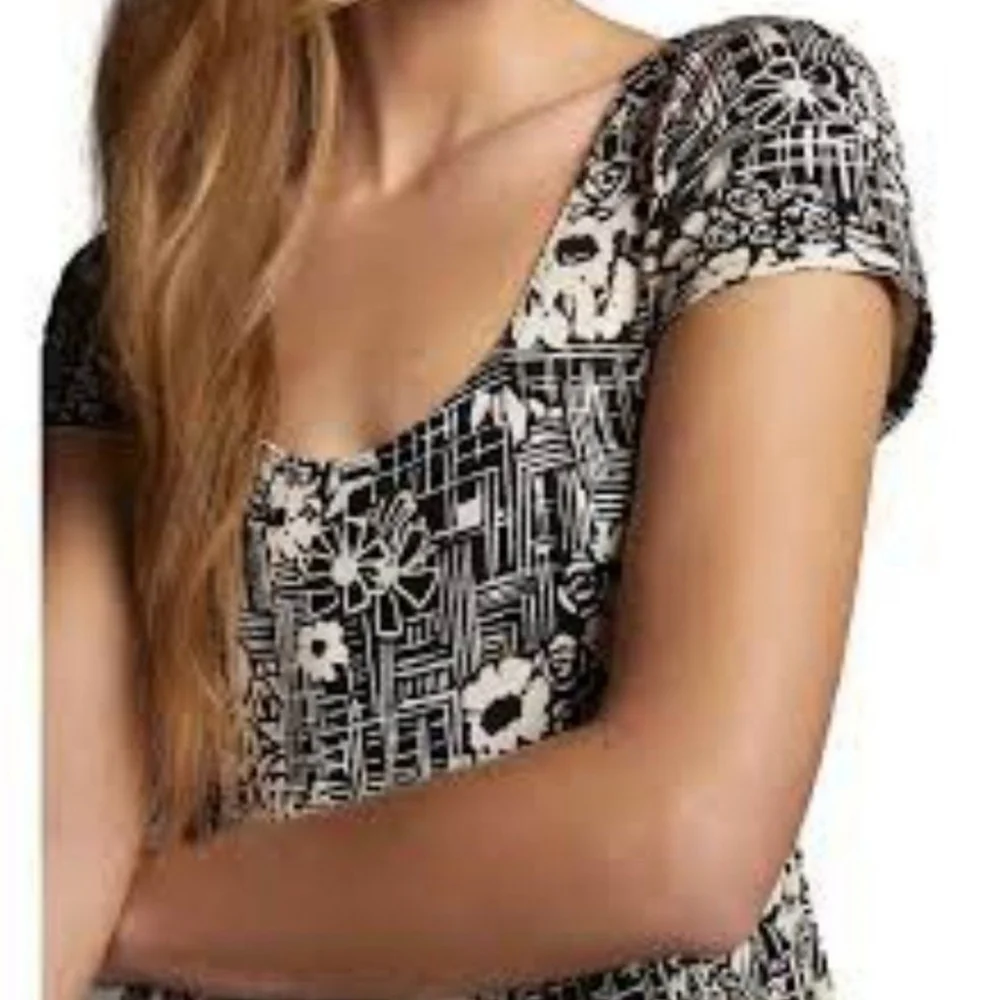 NWT Maeve Catalina Black Floral Tiered Maxi Dress Small Elegant Chic MSRP $138 - Picture 6 of 17